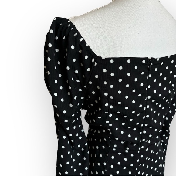 Lulus Charmed and Classy Black Polka Dot Long Sleeve Midi Dress - Picture 11 of 13